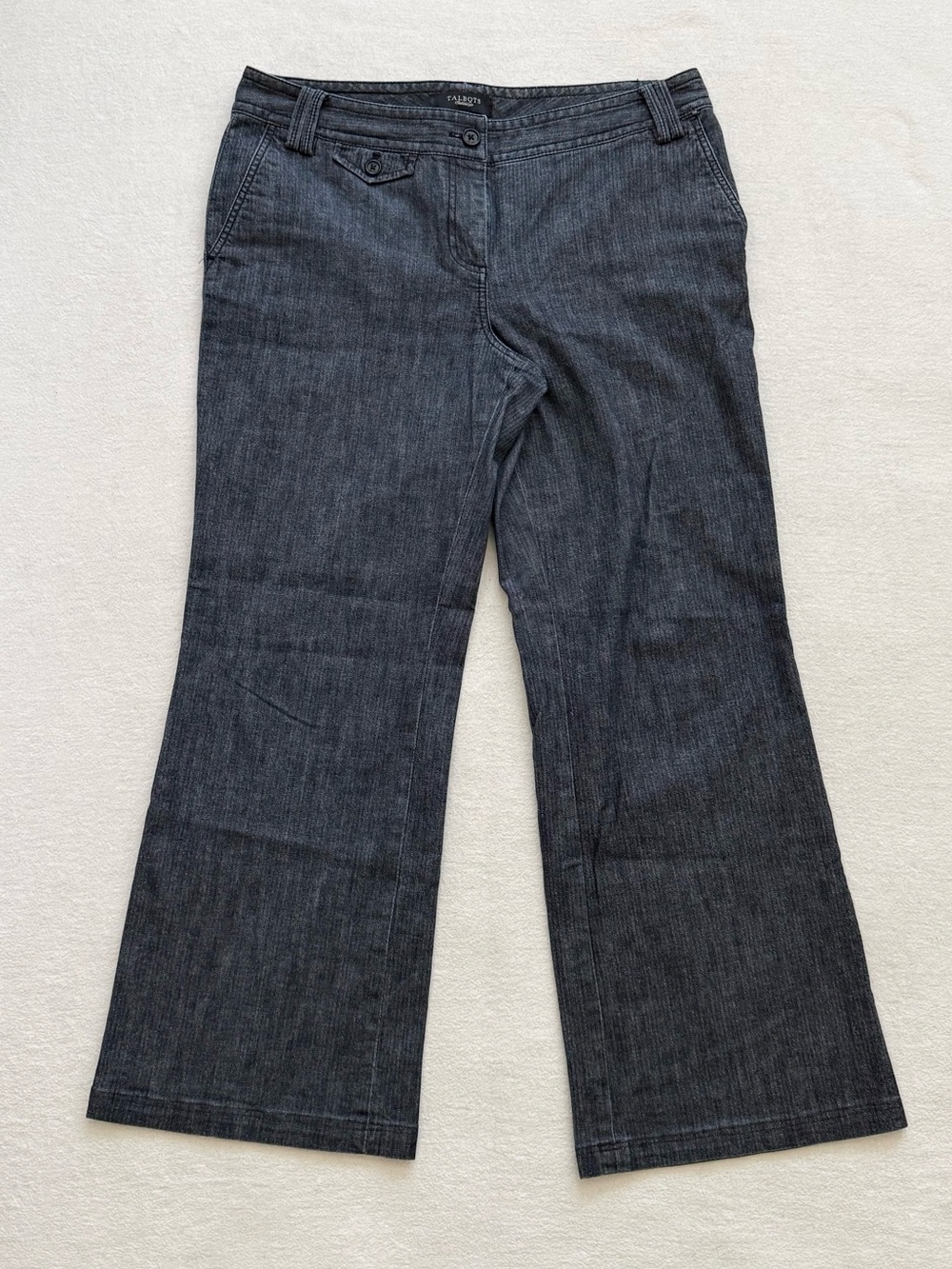 Talbots Signature Flare Trouser Jeans Women’s 12 Dark Wash Stretch Classic
